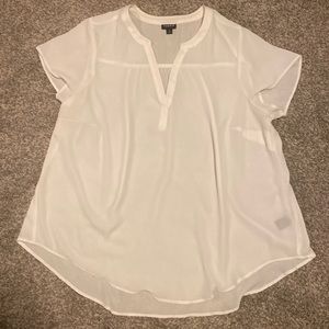 Torrid Short sleeved Blouse, white, size plus 0